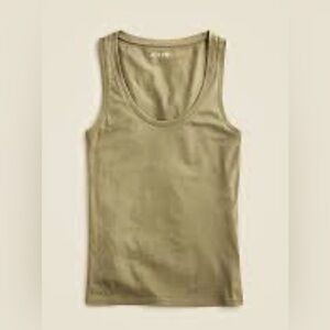 J.Crew Vintage Jersey Scoopneck Tank in Dusty fatigue